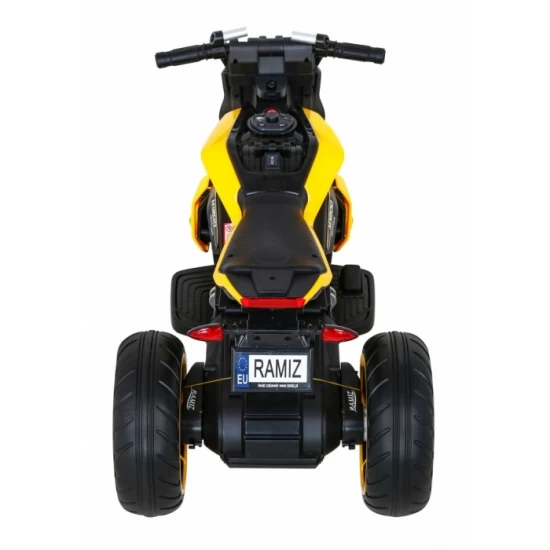 Motocicleta electrica Future LL8001-A, roti EVA, scaun din plastic, 109x54x68 cm, putere 50W - Galben Motocicleta electrica Future LL8001-A, roti EVA, scaun din plastic, 109x54x68 cm, putere 50W - Galben