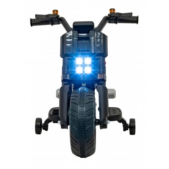 Motocicleta electrica Future QLS-805, roti din plastic + 2 roti ajutatoare, 88x46x56 cm, putere 25W - Negru Motocicleta electrica Future QLS-805, roti din plastic + 2 roti ajutatoare, 88x46x56 cm, putere 25W - Negru