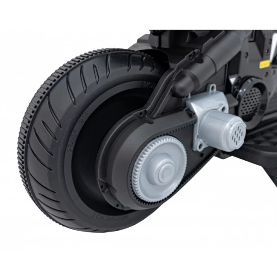 Motocicleta electrica Future QLS-805, roti din plastic + 2 roti ajutatoare, 88x46x56 cm, putere 25W - Negru Motocicleta electrica Future QLS-805, roti din plastic + 2 roti ajutatoare, 88x46x56 cm, putere 25W - Negru