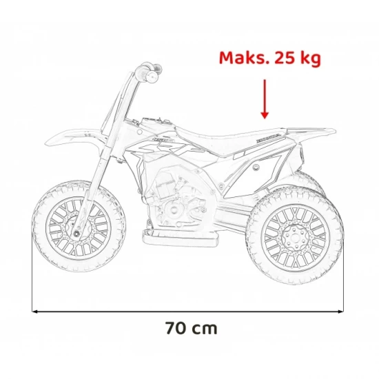 Motocicleta electrica Honda CRF 450R, roti din plastic, 70x41x50 cm, putere 30W - Rosu Motocicleta electrica Honda CRF 450R, roti din plastic, 70x41x50 cm, putere 30W - Rosu