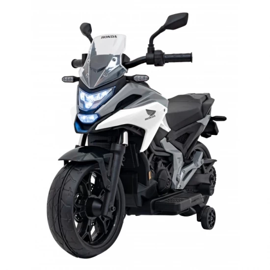 Motocicleta electrica pentru copii HONDA NC750X, roti si scaun din plastic, 103x41x74 cm, putere 70W - Alb Motocicleta electrica pentru copii HONDA NC750X, roti si scaun din plastic, 103x41x74 cm, putere 70W - Alb