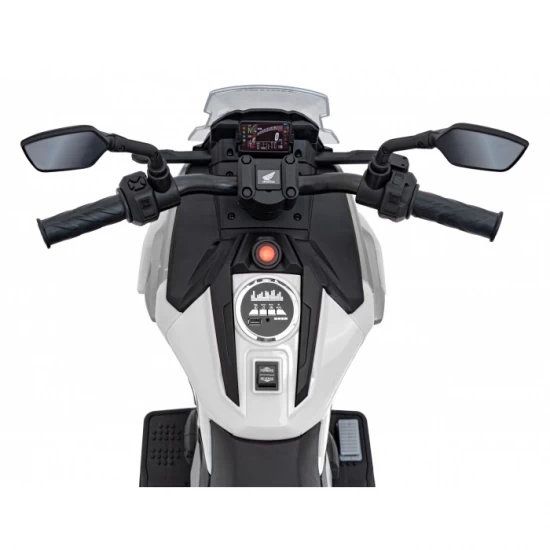 Motocicleta electrica pentru copii HONDA NC750X, roti si scaun din plastic, 103x41x74 cm, putere 70W - Alb Motocicleta electrica pentru copii HONDA NC750X, roti si scaun din plastic, 103x41x74 cm, putere 70W - Alb
