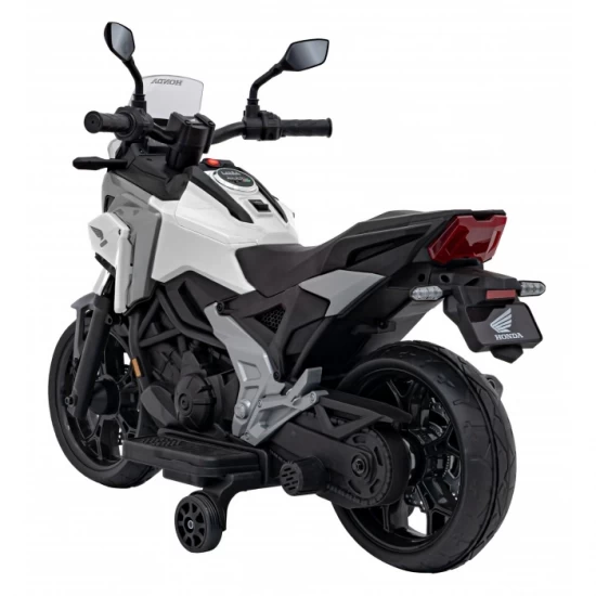 Motocicleta electrica pentru copii HONDA NC750X, roti si scaun din plastic, 103x41x74 cm, putere 70W - Alb Motocicleta electrica pentru copii HONDA NC750X, roti si scaun din plastic, 103x41x74 cm, putere 70W - Alb