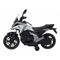 Motocicleta electrica pentru copii HONDA NC750X, roti si scaun din plastic, 103x41x74 cm, putere 70W - Alb