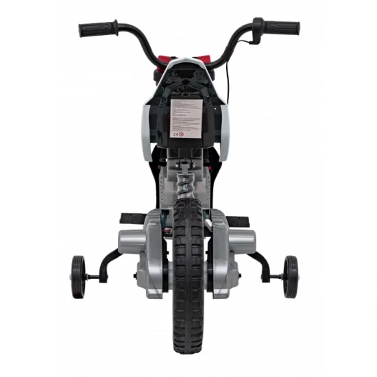 Motocicleta electrica PANTONE 361C, roti EVA + 2 roti ajutatoare, scaun tapitat, 108x59x72 cm, putere 60W - Rosu Motocicleta electrica PANTONE 361C, roti EVA + 2 roti ajutatoare, scaun tapitat, 108x59x72 cm, putere 60W - Rosu