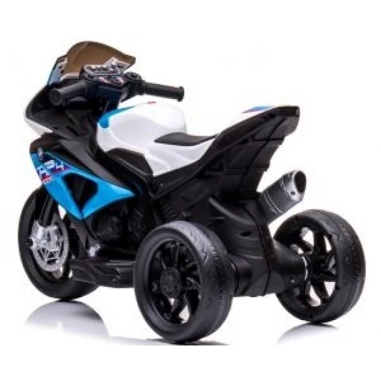 Motocicleta electrica pentru copii BMW HP4, 84x55x42 cm, varsta 2-5 ani, roti si scaun din plastic, putere 60W - Albastru Motocicleta electrica pentru copii BMW HP4, 84x55x42 cm, varsta 2-5 ani, roti si scaun din plastic, putere 60W - Albastru
