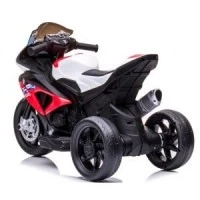 Motocicleta electrica pentru copii BMW HP4, 84x55x42 cm, varsta 2-5 ani, roti si scaun din plastic, putere 60W - Rosu