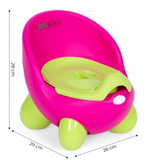 Olita pentru copii, insertie detasabila, picioare antiderapante Ecotoys PP112 - Roz-Verde Olita pentru copii, insertie detasabila, picioare antiderapante Ecotoys PP112 - Roz-Verde