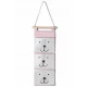 Organizator textil de perete cu 3 compartimente Nukido NK-403 - Roz Organizator textil de perete cu 3 compartimente Nukido NK-403 - Roz