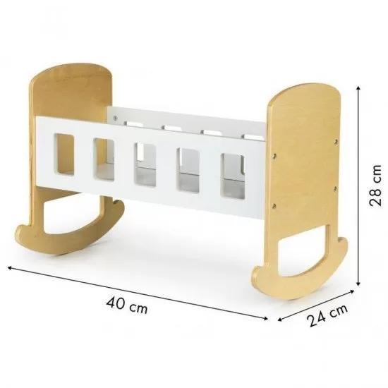 Patut balansoar din lemn pentru papusi Ecotoys