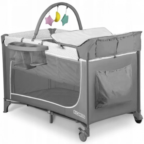 Patut pliabil 125 x 65 x 78 cm Ricokids RK-241 - Gri Patut pliabil 125 x 65 x 78 cm Ricokids RK-241 - Gri