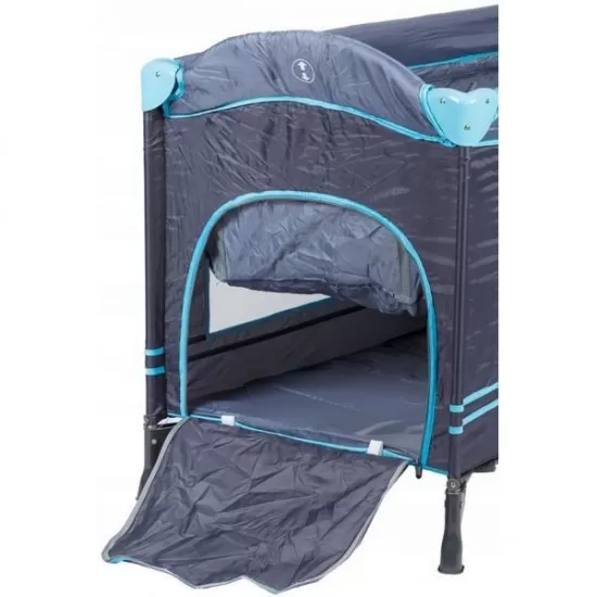 Patut pliabil cu 2 nivele Ecotoys - Bleumarin