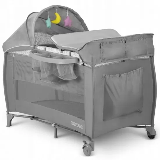Patut pliabil Ricokids RK-242 Gri Patut pliabil Ricokids RK-242 Gri
