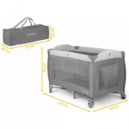 Patut pliabil Ricokids RK-242 Gri Patut pliabil Ricokids RK-242 Gri