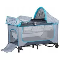 Patut pliant Ecotoys cu functie de leganare