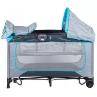 Patut pliant Ecotoys cu functie de leganare