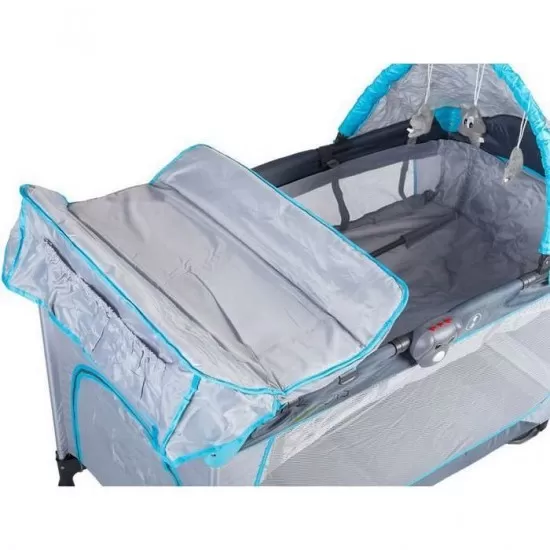 Patut pliant Ecotoys cu functie de leganare Patut pliant Ecotoys cu functie de leganare