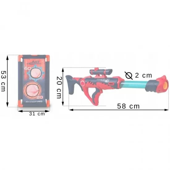 Pistol cu bile si tinta inclusa Ricokids 772700 Pistol cu bile si tinta inclusa Ricokids 772700