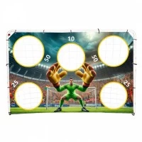 Poarta de fotbal 180 x 122 cm cu covoras de antrenament Ecotoys DS58010+M