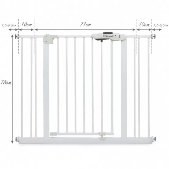 Poarta de siguranta 74-105 cm Kidwell Guarda - Alb Poarta de siguranta 74-105 cm Kidwell Guarda - Alb
