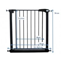 Poarta de siguranta din metal 79-83.5 cm R-Sport S0 - Negru