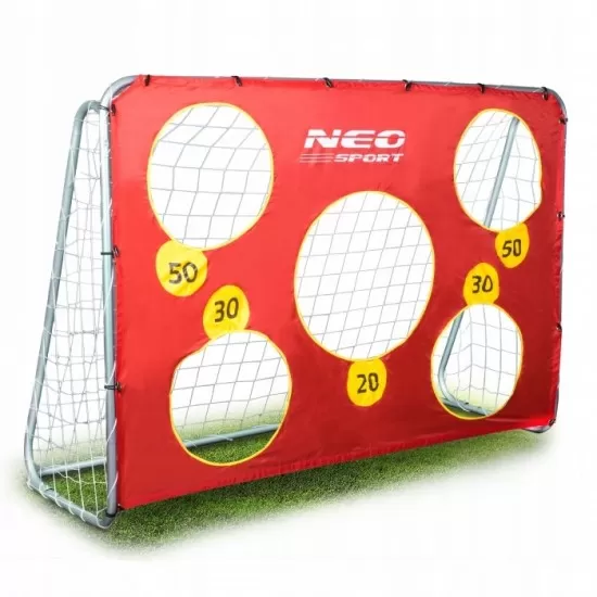 Poarta mare pentru fotbal cu covoras numerotat, 215 x 76 x 153 cm, Neo-Sport 1451 Poarta mare pentru fotbal cu covoras numerotat, 215 x 76 x 153 cm, Neo-Sport 1451