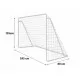 Poarta mare pentru fotbal cu covoras numerotat, 245 x 80 x 155 cm, Neo-Sport 1455 Poarta mare pentru fotbal cu covoras numerotat, 245 x 80 x 155 cm, Neo-Sport 1455