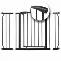 Poarta siguranta 75-115 cm Nukido 718300 - Negru