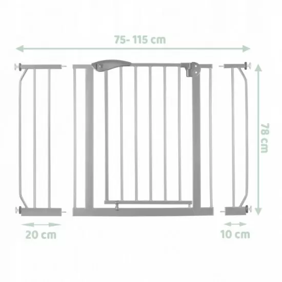 Poarta siguranta 75-115 cm Nukido 718301 - Gri Poarta siguranta 75-115 cm Nukido 718301 - Gri