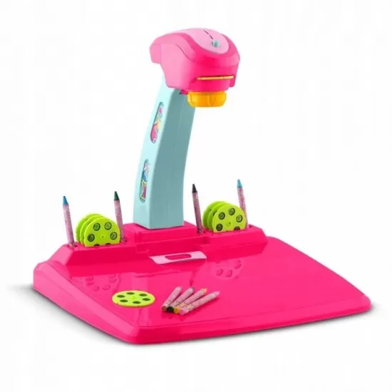 Proiector pentru desene cu accesorii incluse Ricokids 772000 - Roz Proiector pentru desene cu accesorii incluse Ricokids 772000 - Roz
