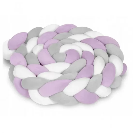 Protectie laterala pentru patut impletita 3 M Ricokids 722104 - Mov