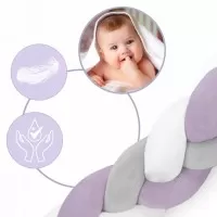 Protectie laterala pentru patut impletita 3 M Ricokids 722104 - Mov