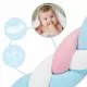 Protectie laterala pentru patut impletita 3 M Ricokids 722105 - Albastru - Roz