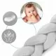 Protectie laterala pentru patut, impletita, 3 M, Ricokids 722110 - Gri