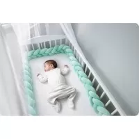 Protectie laterala pentru patut, impletita, 3 M, Ricokids 722112 - Mint