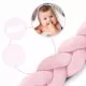 Protectie laterala pentru patut impletita 3 M Ricokids 722113 - Roz deschis Protectie laterala pentru patut impletita 3 M Ricokids 722113 - Roz deschis