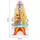 Racheta educationala din lemn 8 in 1 Ecotoys Racheta educationala din lemn 8 in 1 Ecotoys