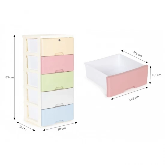 Raft cu 5 compartimente pentru depozitarea diverselor obiecte ModernHome 04A - Multicolor Raft cu 5 compartimente pentru depozitarea diverselor obiecte ModernHome 04A - Multicolor