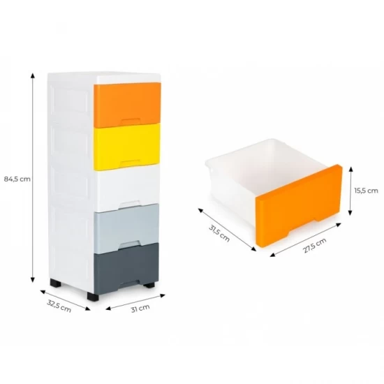 Raft cu 5 compartimente pentru depozitarea diverselor obiecte ModernHome 05B - Multicolor Raft cu 5 compartimente pentru depozitarea diverselor obiecte ModernHome 05B - Multicolor