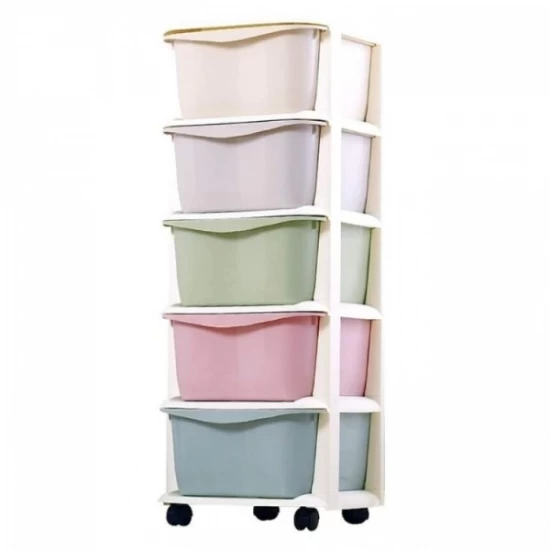 Raft cu 5 compartimente pentru depozitarea diverselor obiecte ModernHome PO10 - Multicolor