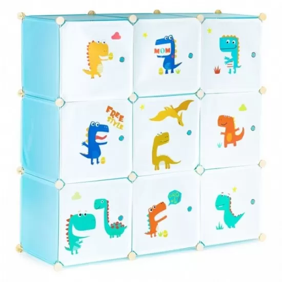 Raft modular cu 9 compartimente pentru camera copilului Ecotoys 09A Raft modular cu 9 compartimente pentru camera copilului Ecotoys 09A