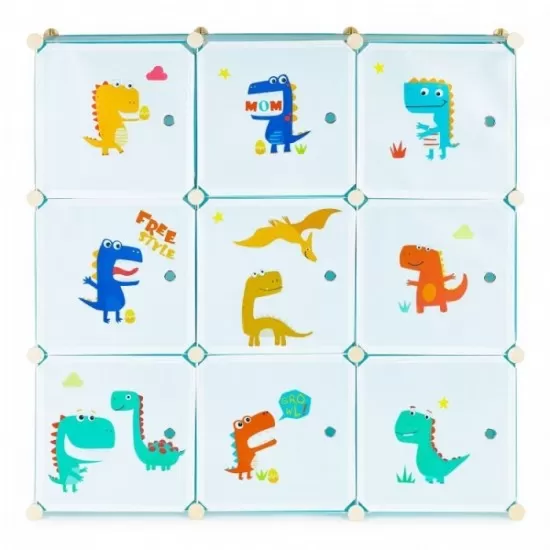 Raft modular cu 9 compartimente pentru camera copilului Ecotoys 09A Raft modular cu 9 compartimente pentru camera copilului Ecotoys 09A