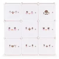 Raft modular cu 9 compartimente pentru camera copilului Ecotoys 09C