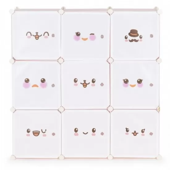 Raft modular cu 9 compartimente pentru camera copilului Ecotoys 09C Raft modular cu 9 compartimente pentru camera copilului Ecotoys 09C