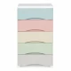 Raft pe roti cu 5 compartimente pentru depozitarea jucariilor ModernHome - Multicolor