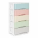 Raft pe roti cu 5 compartimente pentru depozitarea jucariilor ModernHome - Multicolor