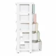 Raft pe roti cu 5 compartimente pentru depozitarea jucariilor ModernHome - Multicolor