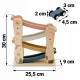 Rampa din lemn cu 4 masinute incluse, 25.5 x 9 x 30 cm, Nukido Rampa din lemn cu 4 masinute incluse, 25.5 x 9 x 30 cm, Nukido