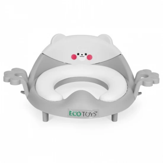 Reductor toaleta cu manere pentru copii Ecotoys PP104 - Gri Reductor toaleta cu manere pentru copii Ecotoys PP104 - Gri