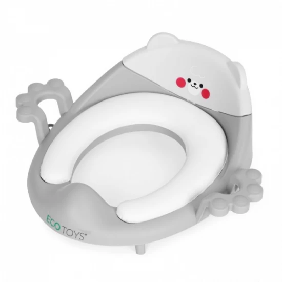 Reductor toaleta cu manere pentru copii Ecotoys PP104 - Gri Reductor toaleta cu manere pentru copii Ecotoys PP104 - Gri